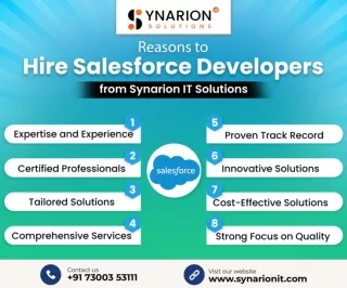 Reasons to Hire Salesforce Developers from Synarion IT Solutions