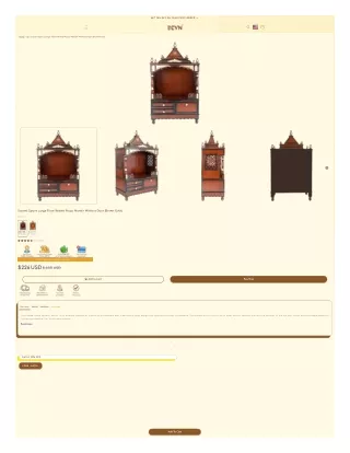 Sacred Home Large Floor Rested Pooja Mandir without Door