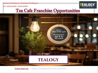 Tea Cafe Franchise Opportunities