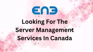 Looking For The Server Management Services In Canada