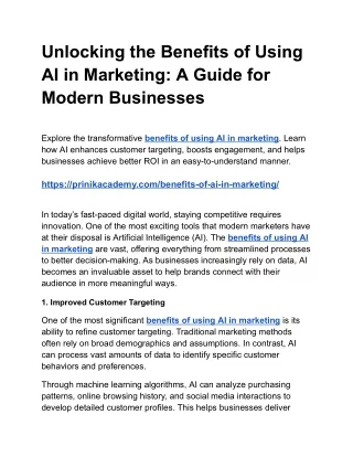 How the Benefits of Using AI in Marketing Can Revolutionize Your Business