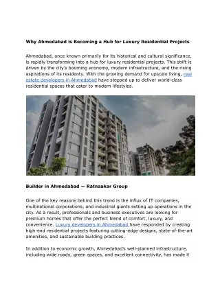 Trusted Builders in Ahmedabad | Ratnaakar Group