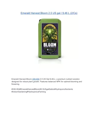 Emerald Harvest Bloom 2.5 US gal / 9.46 L (2/Cs)