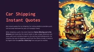 Car Shipping Instant Quotes