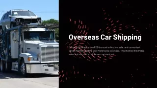 Overseas Car Shipping