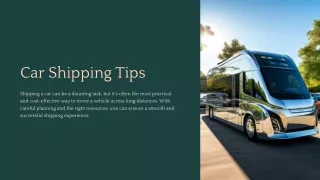 Car Shipping Tips