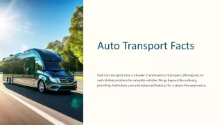 Auto Transport Facts