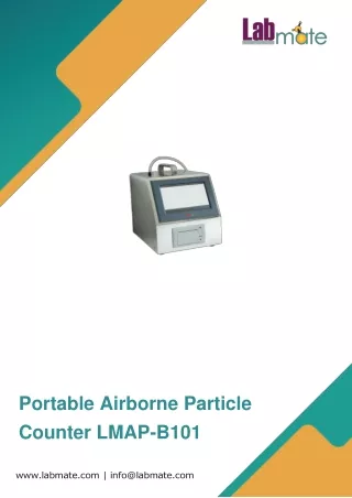 Portable Airborne Particle Counter 9kgs