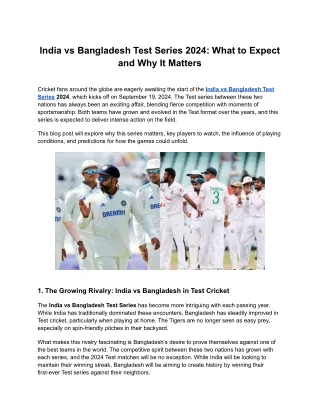 India vs Bangladesh Test Series 2024_ What to Expect and Why It Matters (2)