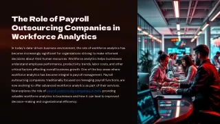 The Role of Payroll Outsourcing Companies in Workforce Analytics