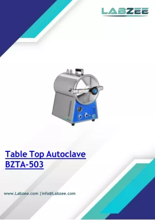 Table Top Autoclave