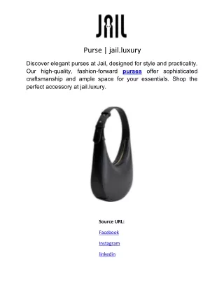 Purse | jail.luxury