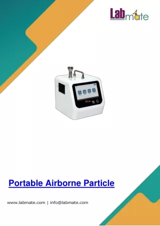 Portable Airborne Particle Counter -20°C to 50°C.