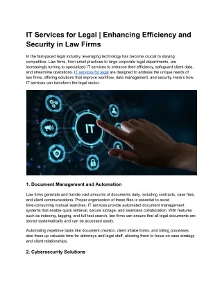 IT Services for Legal _ Enhancing Efficiency and Security in Law Firms
