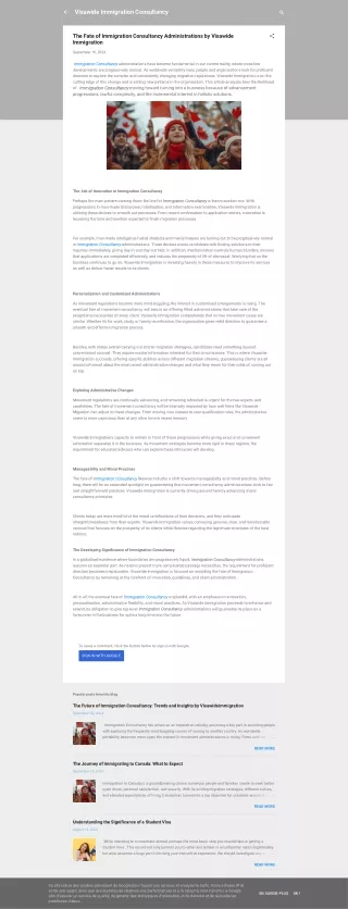 The Fate of Immigration Consultancy Administrations by Visawide Immigration