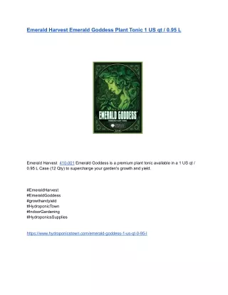 Emerald Harvest Emerald Goddess Plant Tonic 1 US qt _ 0