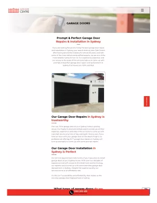 Garage Roller Door Repairs Sydney