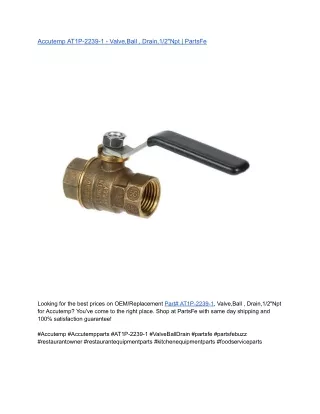 Accutemp AT1P-2239-1 - Valve,Ball , Drain,1_2_Npt _ PartsFe