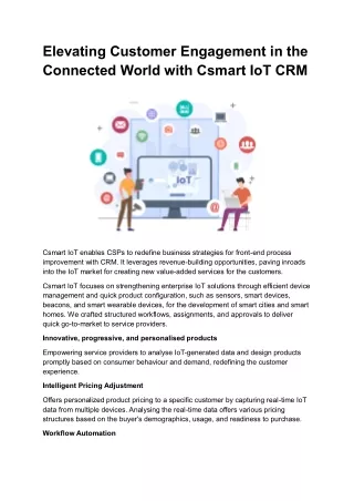 Elevating Customer Engagement in the Connected World with Csmart IoT CRM (1)