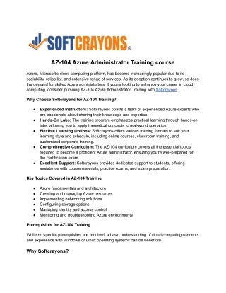 Azure Administrator Training course