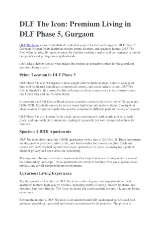 DLF The Icon