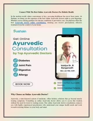 Connect With The Best Online Ayurvedic Doctors Consultation For Holistic Health