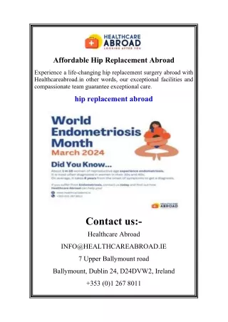 Affordable Hip Replacement Abroad