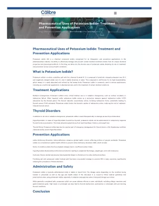 Shielding Against Radiation: The Power of Potassium Iodide