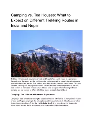 kedarkantha trek package