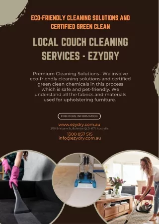 Local Couch Cleaning Services - EzyDry