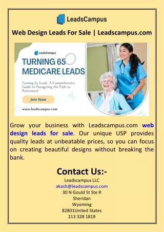 Web Design Leads For Sale  Leadscampus.com