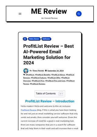 ProfitList Review — Best AI-Powered Email Marketing Solution for 2024