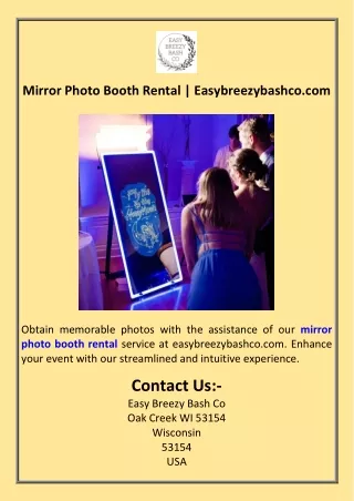 Mirror Photo Booth Rental  Easybreezybashco.com