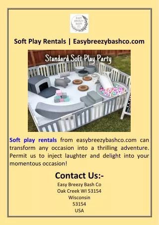 Soft Play Rentals  Easybreezybashco.com