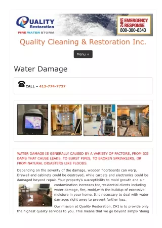 Emergency Water Damage Repair