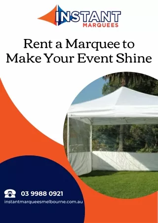 Rent a Marquee to Make Your Event Shine