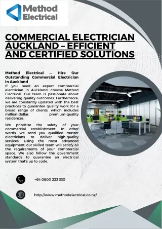 Commercial Electrician Auckland – Efficient and Certified Solutions