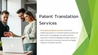 Patent Translation Services