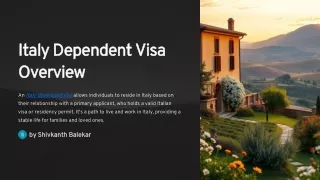 Comprehensive Support for Your Italy Dependent Visa Application