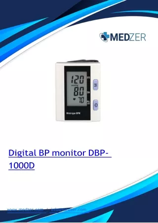 Digital BP monitor Lightweight construction