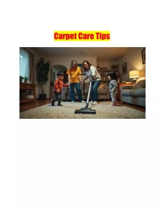 Carpet Care Tips