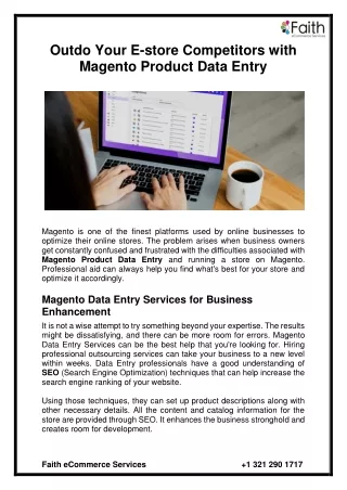 Outdo your e-store competitors with Magento Product Data Entry