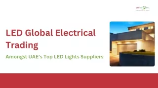 Led Global Electrical Trading - Led Lights & Accessories Suppliers In Dubai