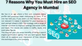 7 Reasons Why You Must Hire an SEO Agency in Mumbai