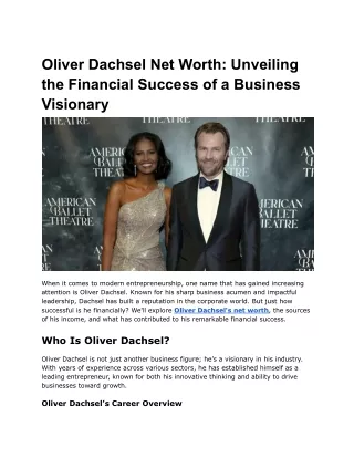 Oliver Dachsel Net Worth_ Unveiling the Financial Success of a Business Visionary