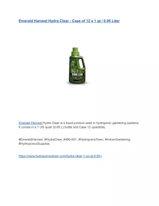 Emerald Harvest Hydra Clear - Case of 12 x 1 qt _ 0