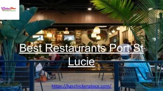 Best Restaurants Port St Lucie