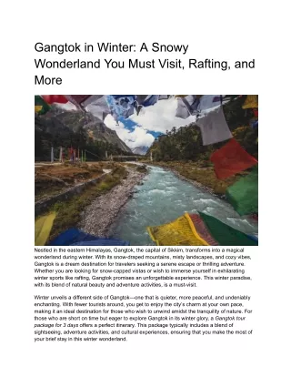 Gangtok tour package for 3 days