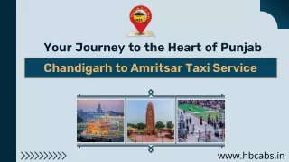 top Chandigarh  to Amritsar Taxi Service with H&Bcab