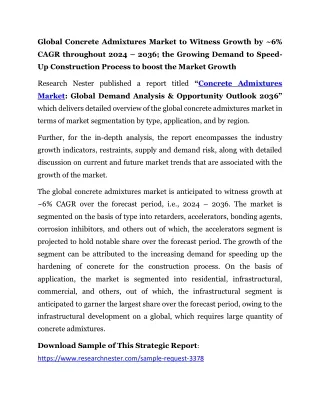 Concrete Admixtures Market